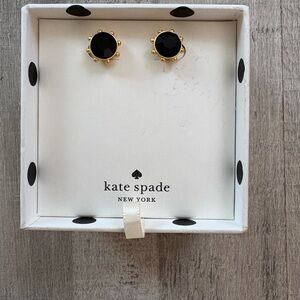 Kate Spade Black and Gold Round Earrings